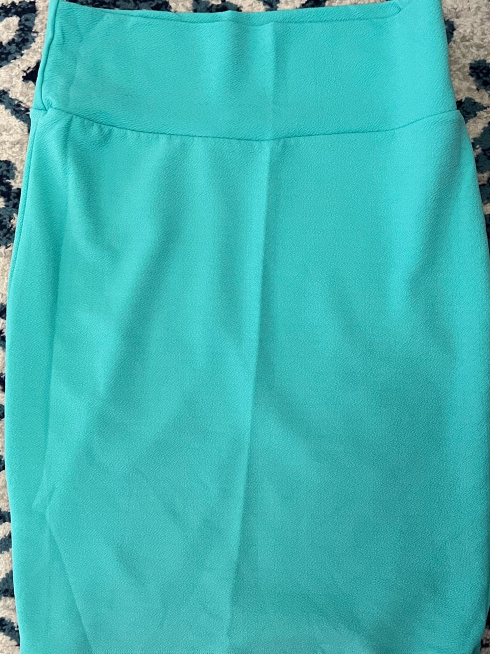 LuLaRoe Cassie Teal Pencil Skirt NWOT